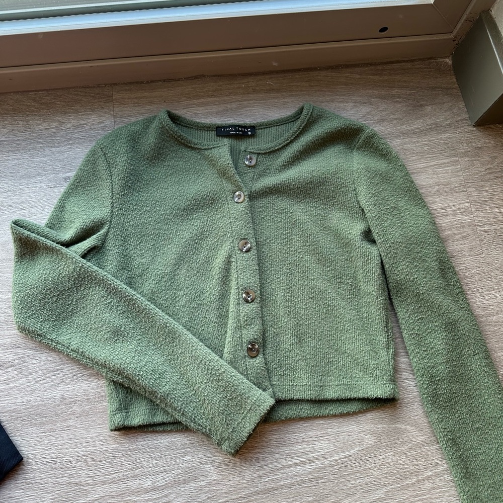 Green sweater!